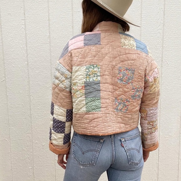 Wild Rose Vintage Artisan Quilt Coat. Available for less on IG at angelsdrawers. - Picture 2 of 6